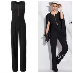 CAbi 3340 Black Grace Sleeveless Jumpsuit Sz 8 NWT